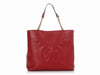 Gucci Red GG Embossed Chain Handle Tote