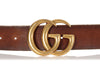 Gucci Brown Calfksin Wide GG Belt