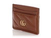 Gucci Brown Matelassé GG Marmont Card Case