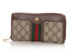 Gucci GG Supreme Web Ophidia Zip Around Wallet