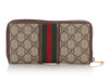 Gucci GG Supreme Web Ophidia Zip Around Wallet