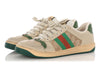 Gucci Sand and Vintage Green Screener Sneakers