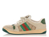 Gucci Sand and Vintage Green Screener Sneakers