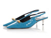 Gucci Blue Croc-Embossed Calfskin Square Slingback Pumps
