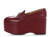 Gucci Oxblood Horsebit High Platform Loafers