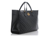 Gucci Black Matelassé Diagonal GG Marmont Tote