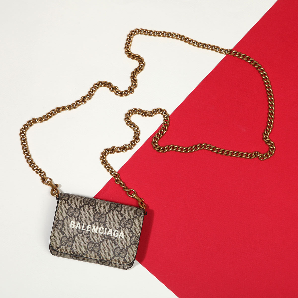 Gucci x Balenciaga Mini Hacker Project Monogram Cash Wallet on Chain