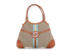 Gucci Beige and Tan Web Canvas Reins Bag