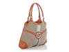 Gucci Beige and Tan Web Canvas Reins Bag