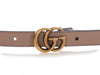 Gucci Taupe GG Marmont Skinny GG Belt