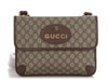 Gucci Monogram GG Supreme Neo Vintage Double Flap Messenger Bag