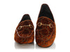 Gucci Brown Velvet Horsebit Jordaan Loafers