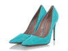 Gucci Turquoise Suede Horsebit Pumps