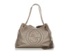 Gucci Metallic Champagne Pebbled Calfskin Soho Shoulder Bag