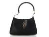 Gucci Vintage Black Leather Bamboo Handle Jackie Hobo