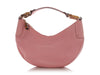 Gucci Medium Pink Leather Bamboo Ring Hobo