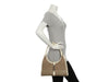 Gucci Vintage Beige Canvas and White Leather Bardot Bag