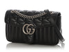 Gucci Small Black Quilted Leather Marmont Handbag