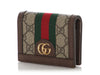 Gucci Brown GG Supreme Ophidia Card Case Wallet