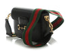 Gucci Mini Black Azalea Calfskin Web Horsebit 1955 Shoulder Bag