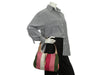Gucci Merida Pink Canvas Striped Jackie O