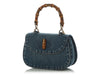 Gucci Small Denim Bamboo 1947 Top Handle Bag