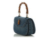 Gucci Small Denim Bamboo 1947 Top Handle Bag