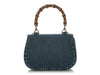 Gucci Small Denim Bamboo 1947 Top Handle Bag