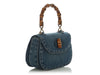 Gucci Small Denim Bamboo 1947 Top Handle Bag