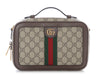 Gucci Small GG Supreme Web Ophidia Zip Around Crossbody