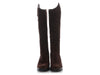 Gucci Brown Suede GG Monogram Riding Boots