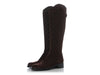 Gucci Brown Suede GG Monogram Riding Boots