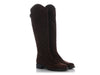 Gucci Brown Suede GG Monogram Riding Boots