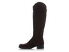 Gucci Brown Suede GG Monogram Riding Boots