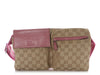 Gucci Pink and Beige Double Pocket Belt Bag