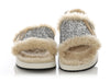 Golden Goose Shearling and Glitter Poolstar Slide Sandals