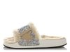 Golden Goose Shearling and Glitter Poolstar Slide Sandals
