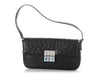Givenchy Black Ostrich Shoulder Bag