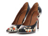 Givenchy Black Floral and Butterfly Print Pumps
