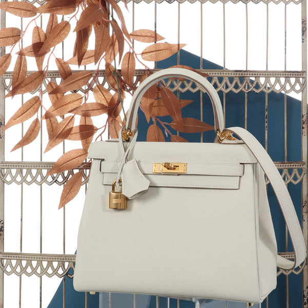 HERMÈS Kelly 25 handbag in Mushroom Togo leather with Gold hardware-Ginza  Xiaoma – Authentic Hermès Boutique