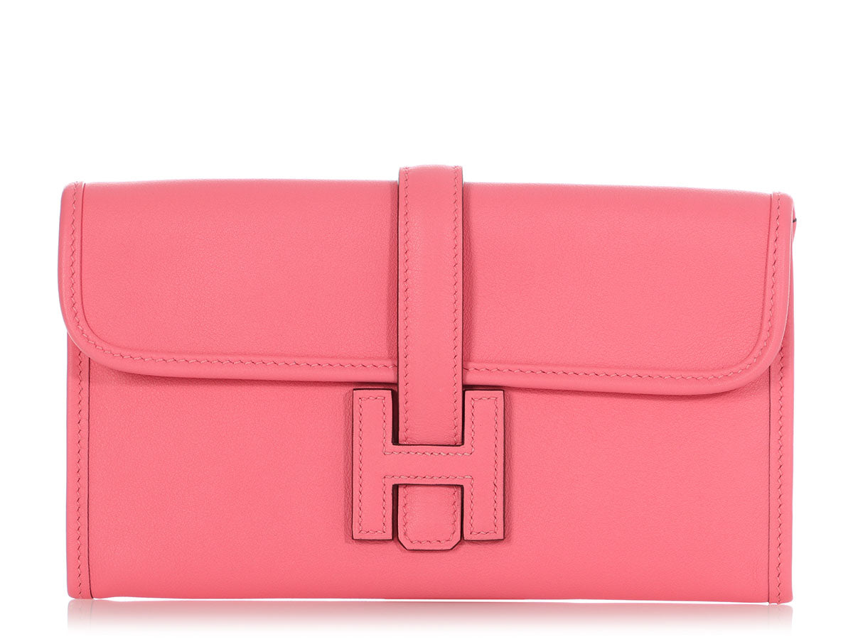 Hermès Rose Azalée Swift Mini Jigé Duo Wallet
