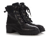Hermès Black Leather Lace Up Boots