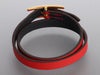 Hermès Red and Black Swift Behapi Double Tour Bracelet