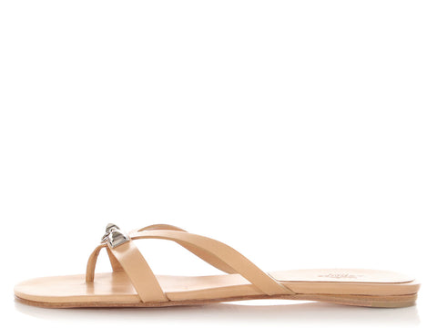 Hermès Light Brown Corfou Sandals