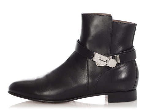 Hermès Black Calfskin Neo Ankle Boots
