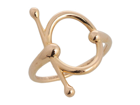 Hermès 18K Rose Gold Echappée Ring