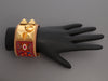 Hermès Gold-Tone Embroidered Year of India Collier de Chien CDC Bracelet