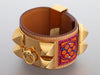 Hermès Gold-Tone Embroidered Year of India Collier de Chien CDC Bracelet