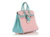 Hermès Special Order Rose Sakura and Bleu Etoile Swift Birkin 25