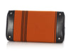 Hermès LE Orange Toile and Black Box Calfskin Potamus Birkin 35